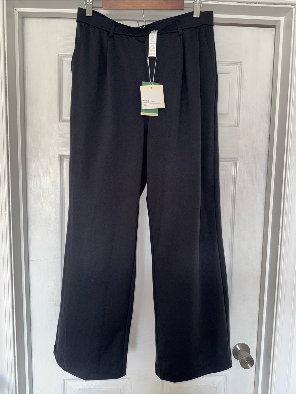 NWT Halara Flex DayStretch High Waisted Wide Leg Pull-on Pants Black L - Picture 5 of 8